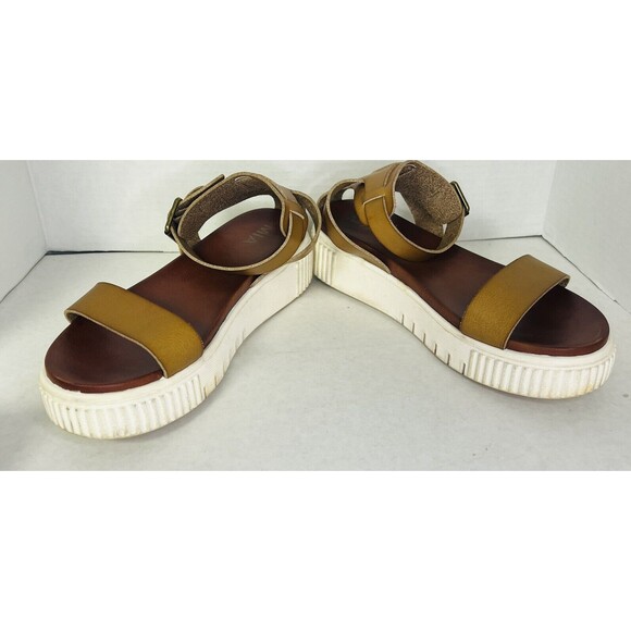 Mia Lunna Sandals Brown Leather Strap Women's Size 8.5 MH0091 - Picture 5 of 7